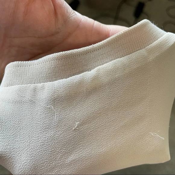 NWT! Zara Woman Sz  L Neutral Long Sleeve Blouse Top - Picture 9 of 14